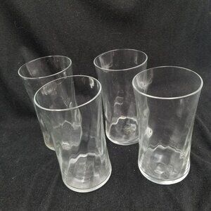 Vintage 80s Wheaton Glass Whisper 12 oz Lot 4 All Purpose Tumblers 5" New